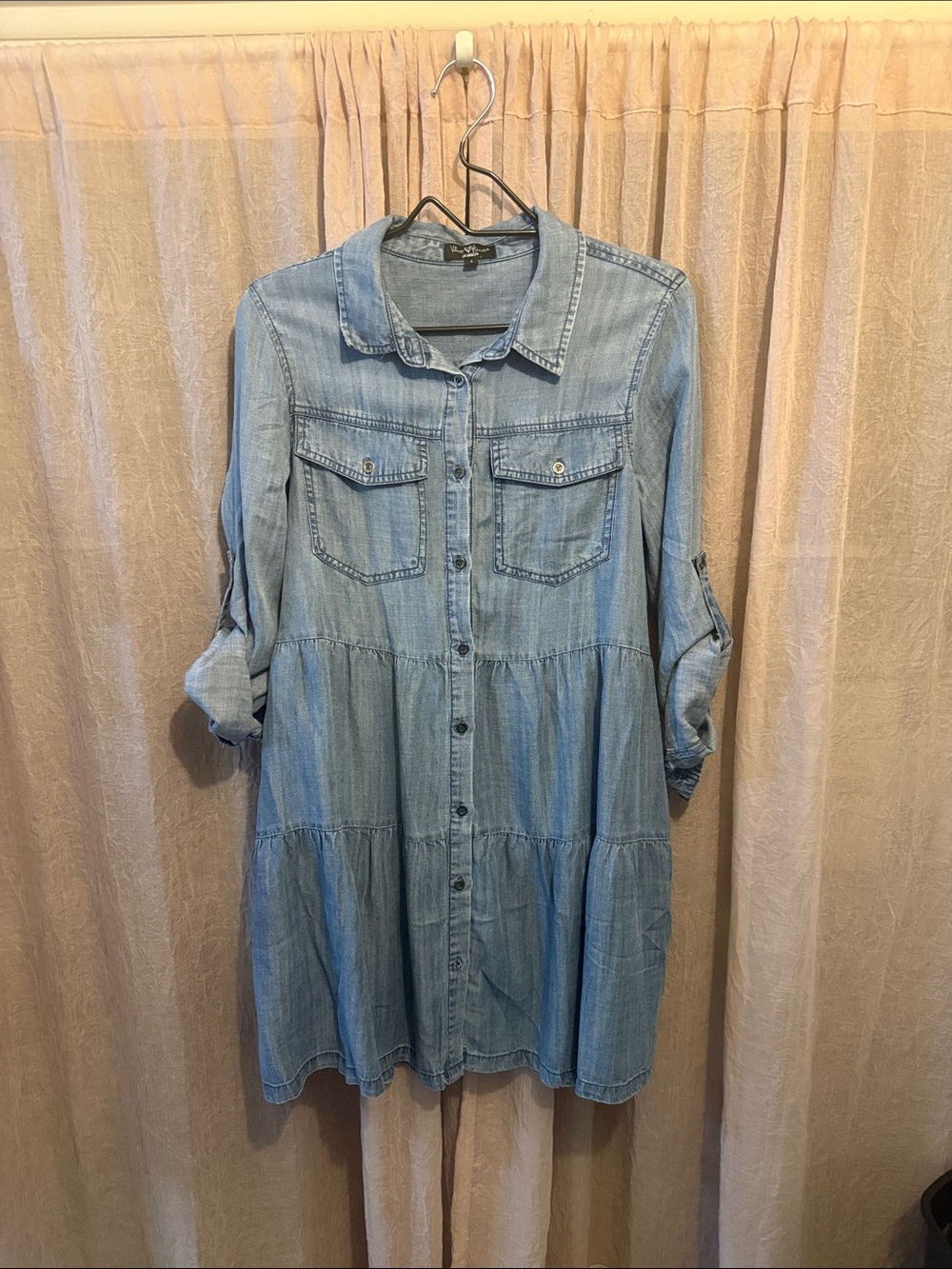 Light Blue Denim Shirt Dress